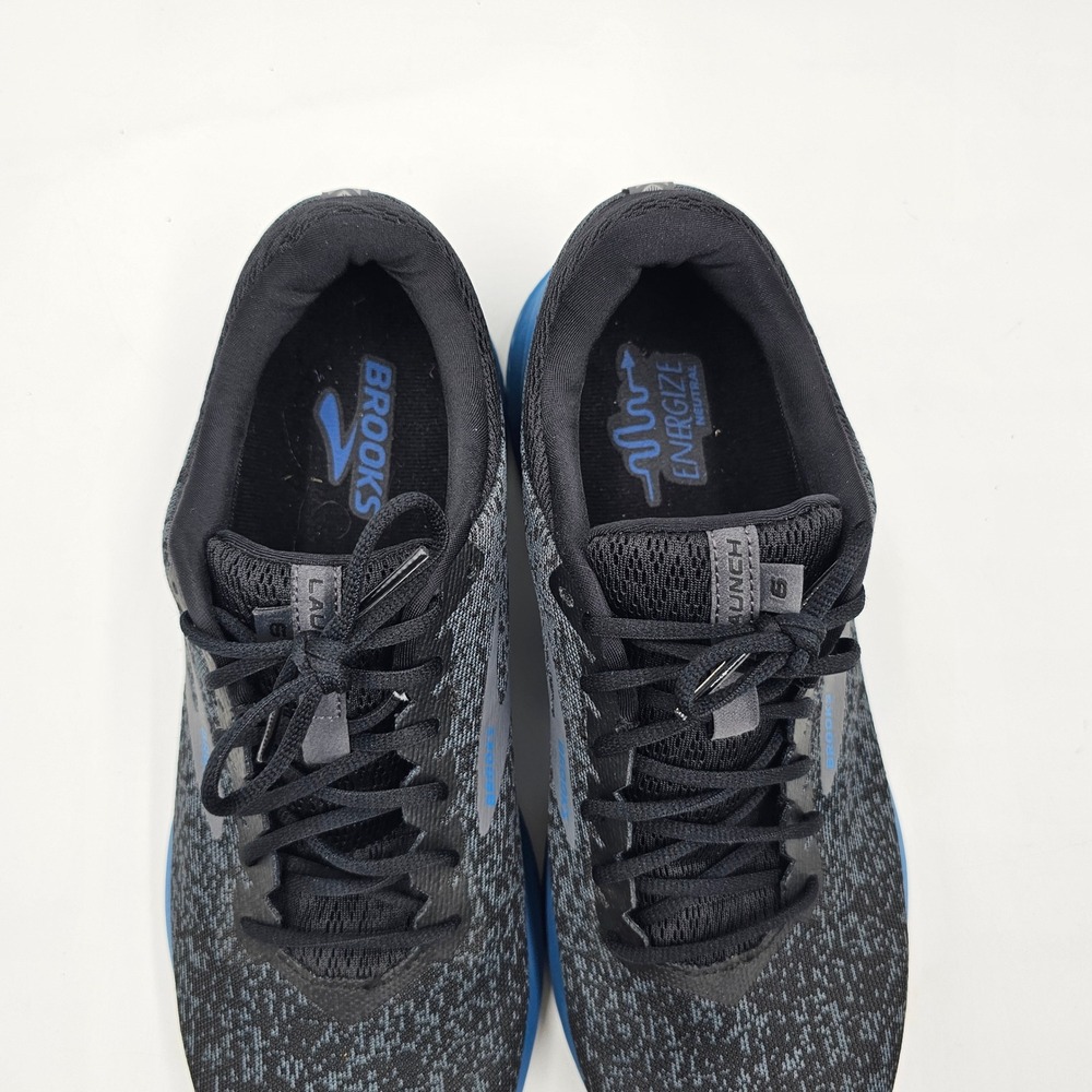 Brooks Launch 6 Mens Running Shoes Black Grey Blue 1102971D011 Size 11 - Picture 3 of 10